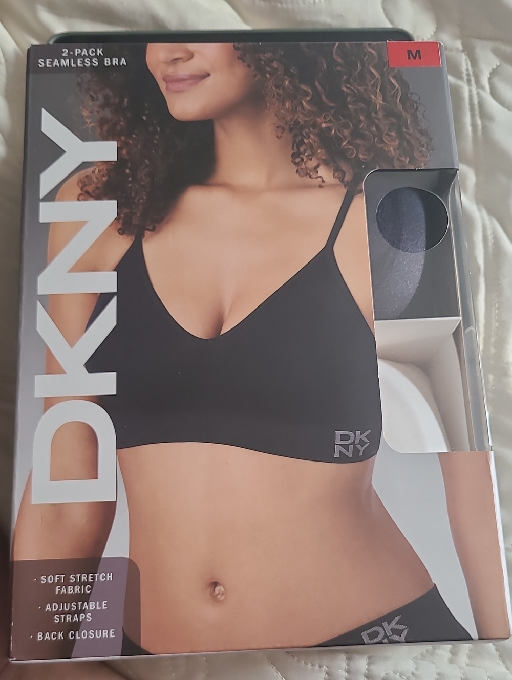 (Ew)Dkny 2-Pack Seamless Bras in Black & Ivory